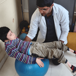 Psysiotherapy for autistic child with cerebral palsy